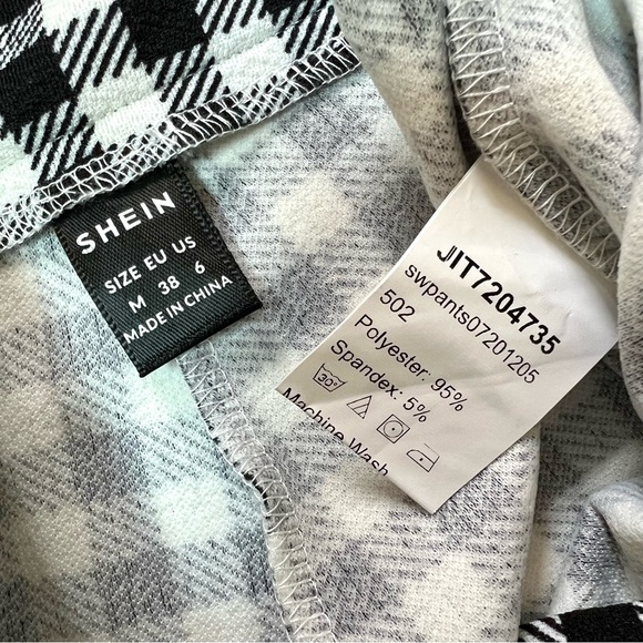 NWOT 2 Pairs SHEIN Black & White Stretchy Pull-On Pants - Picture 10 of 12